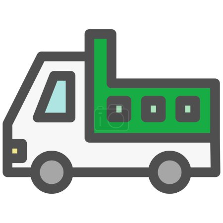 Ilustración de Vehículo simple ícono de un solo artículo camión de volteo - Imagen libre de derechos