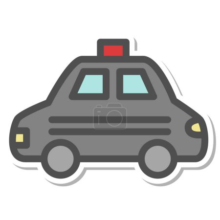 Illustration for Simple vehicle single item icon advertisement - Royalty Free Image