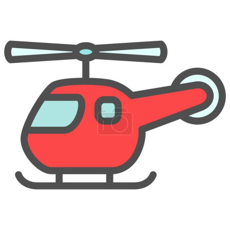 Illustration for Simple vehicle single item icon helicopter - Royalty Free Image