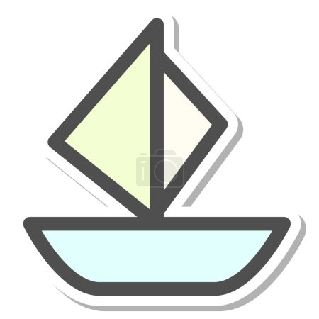 Illustration for Simple vehicle single item icon yacht - Royalty Free Image