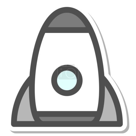 Illustration for Simple vehicle single item icon space rocket - Royalty Free Image