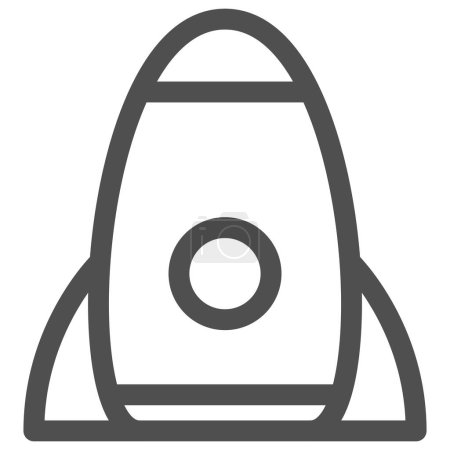 Illustration for Simple vehicle single item icon space rocket - Royalty Free Image
