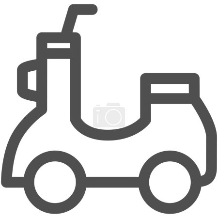 Illustration for Simple vehicle single item icon moped bike - Royalty Free Image