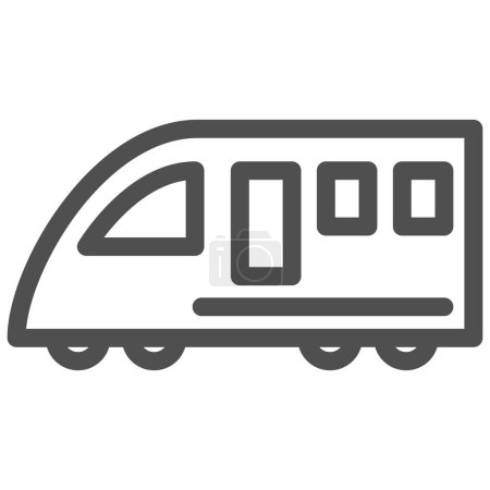 Illustration for Simple vehicle single item icon high speed train - Royalty Free Image