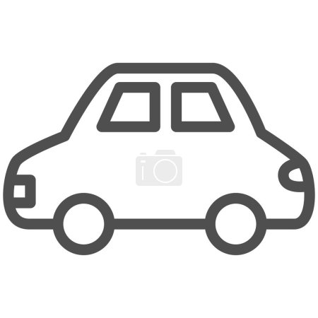 Ilustración de Vehículo simple icono de un solo artículo coche - Imagen libre de derechos