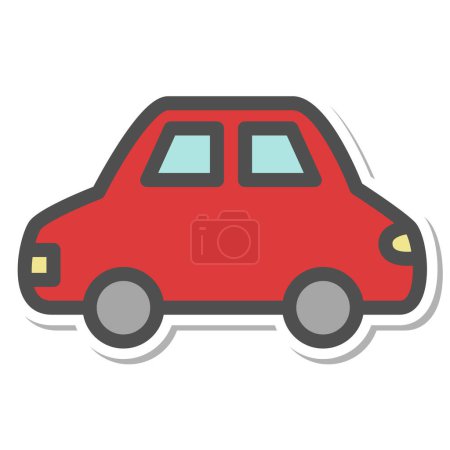 Ilustración de Vehículo simple icono de un solo artículo coche - Imagen libre de derechos