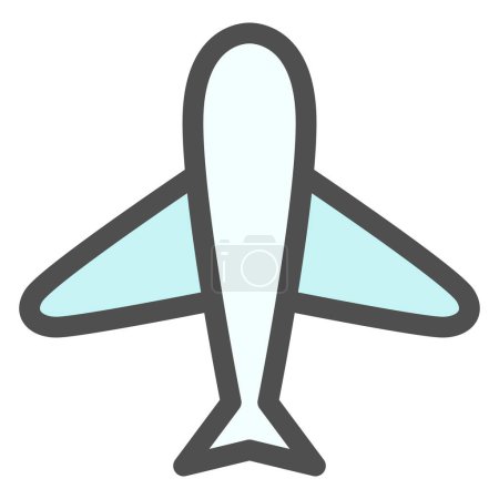 Illustration for Simple vehicle single item icon plane - Royalty Free Image