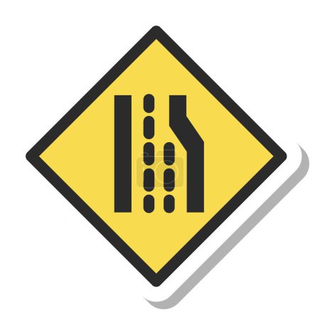 Ilustración de Ilustración única de un signo simple Número reducido de carriles - Imagen libre de derechos