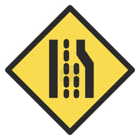 Ilustración de Ilustración única de un signo simple Número reducido de carriles - Imagen libre de derechos