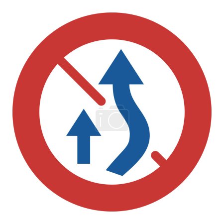 Ilustración de Ilustración única de un signo simple Sin adelantamiento - Imagen libre de derechos