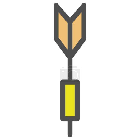 Ilustración de Equipo deportivo simple icono de un solo elemento flecha dardo - Imagen libre de derechos