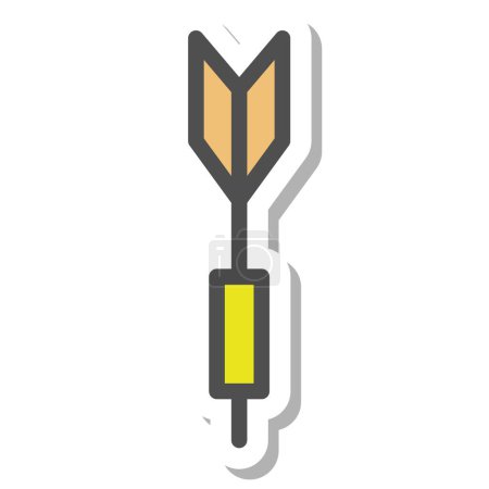 Ilustración de Equipo deportivo simple icono de un solo elemento flecha dardo - Imagen libre de derechos