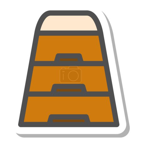 Illustration for Simple sports equipment single item icon vaulting box - Royalty Free Image