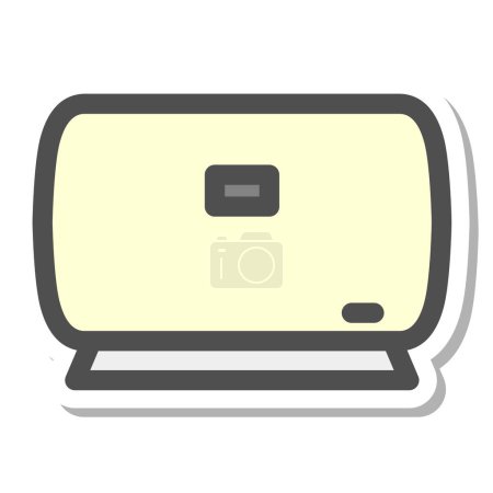 Illustration for Simple electrical appliance single item icon air conditioner - Royalty Free Image