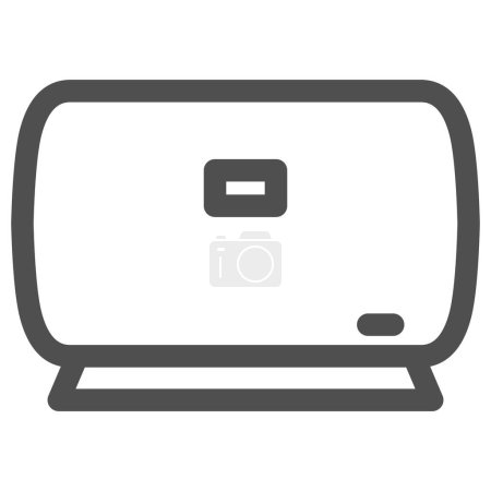 Illustration for Simple electrical appliance single item icon air conditioner - Royalty Free Image