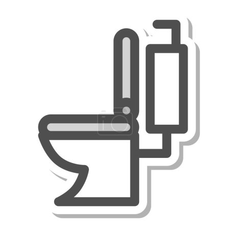 Illustration for Simple electrical appliance single item icon toilet - Royalty Free Image