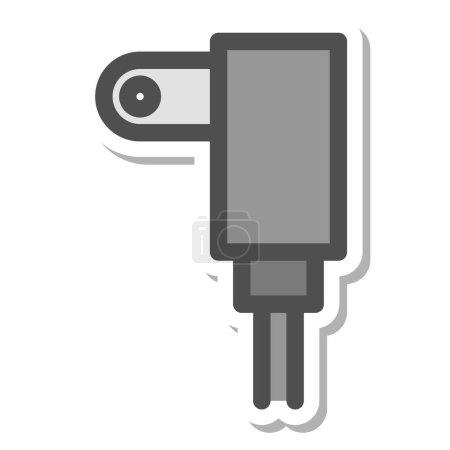 Illustration for Simple electrical appliance single item icon cable - Royalty Free Image