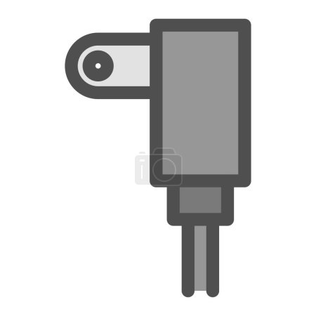 Illustration for Simple electrical appliance single item icon cable - Royalty Free Image