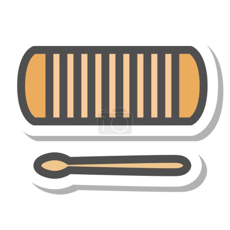Illustration for Simple musical instrument single icon guiro - Royalty Free Image