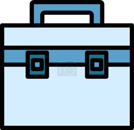Illustration for Mini color camp icon cool bag - Royalty Free Image