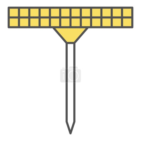 Illustration for Stationery single item illustration icon thumbtack - Royalty Free Image