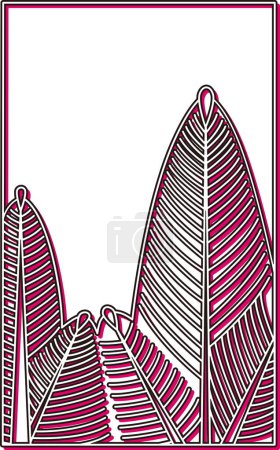 Illustration for Color Shadow Hanafuda Mutsuki Pine January Pine Scum - Royalty Free Image