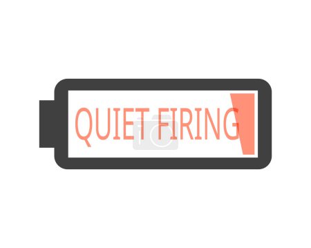 Illustration for Quiet firing is when management makes a workplace unappealing to make employee quit - Royalty Free Image