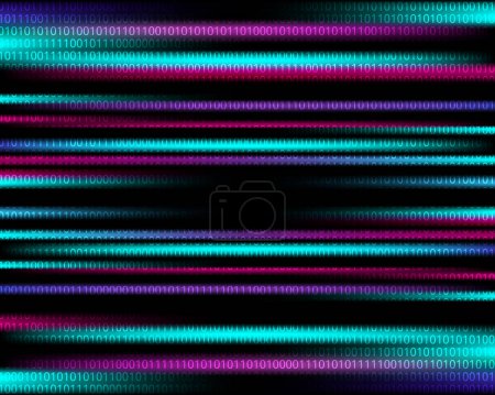 Ilustración de Código de luz de red azul y seguridad de datos tecnología abstracta fondo - Imagen libre de derechos