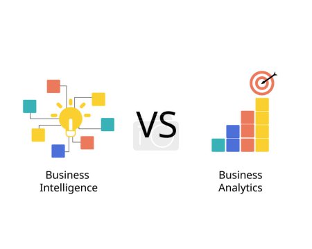 Illustration for Business intelligence company to business analytics - Royalty Free Image