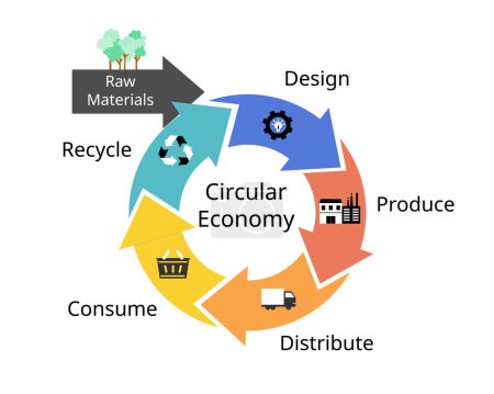 economía circular a partir de materias primas para reciclar