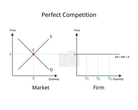 La competencia perfecta es una estructura de mercado que existe cuando las empresas toman el precio de equilibrio de la industria como propio