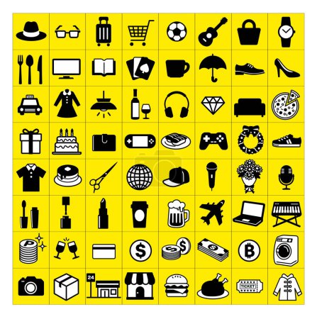 Ilustración de Product of life icon set, vector illustration.simple symbol illustration for online shop - Imagen libre de derechos