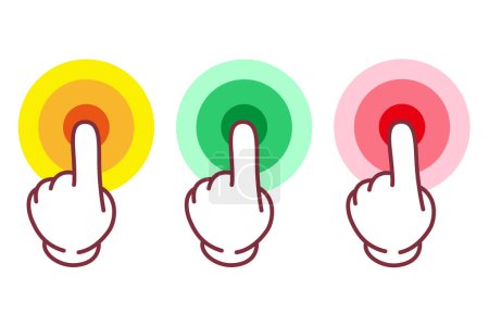Illustration for Tap finger icon, vector illustration finger Tapping image icon - Royalty Free Image