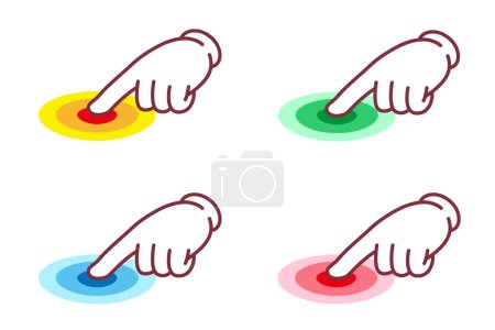 Ilustración de Tap finger icon, vector illustration finger Tapping image icon - Imagen libre de derechos