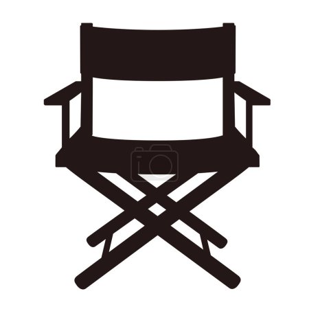 Téléchargez les illustrations : Movie Production Director's Chair, vector illustration.silhouette illustration of Director's Chair. - en licence libre de droit