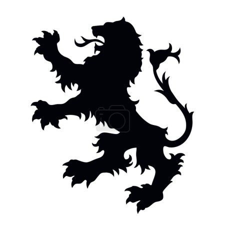 Lion Coat of Arms Emblem, vector illustration