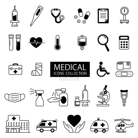 medical icon set, Vector illustration 