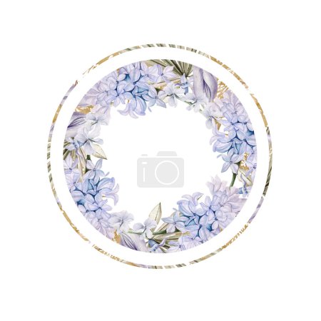 Photo for Watercolor card with boho dried flowers and leaves. Illustration - Royalty Free Image