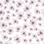 Watercolor seamless pattern with flowers and leaves. Illustration