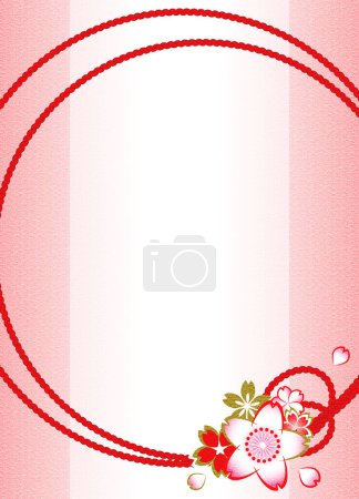 Foto de Yuzen pattern with cherry blossom motif, copy space available - Imagen libre de derechos