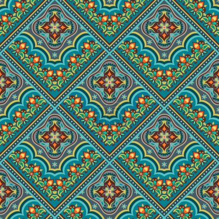 Ilustración de Patrón de parche abstracto vectorial. Mosaico fondo del azulejo - Imagen libre de derechos