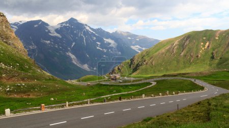 Photo for Mountain panorama and hairpin curves at Grossglockner High Alpine Road, Austria - Royalty Free Image