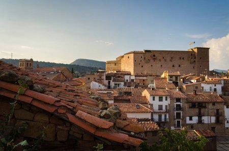 Mora de Rubielos skyline ville avec vue sur les bâtiments historiques, Teruel, Espagne