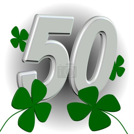Photo for Anniversary, fifty years, with shamrocks - Royalty Free Image