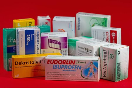 Téléchargez les photos : Divers médicaments en Allemagne 2023, actuellement avec des problèmes de livraison - en image libre de droit