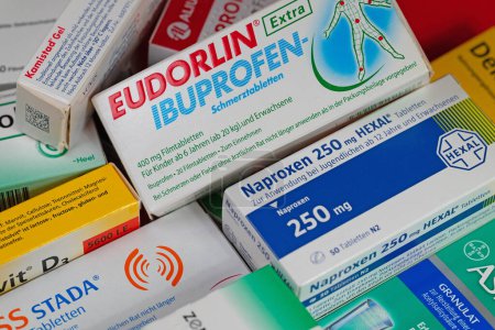 Téléchargez les photos : Divers médicaments en Allemagne 2023, actuellement avec des problèmes de livraison - en image libre de droit