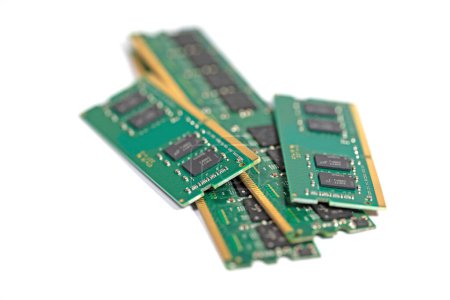 RAM, memory components on various circuit boards