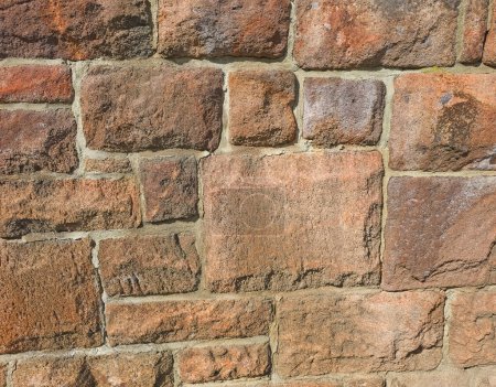 Natural stone wall in a close-up