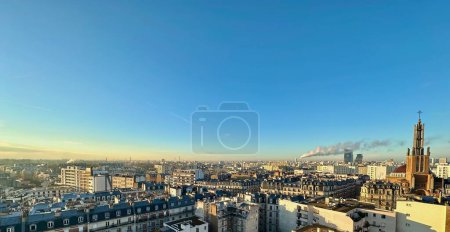 Morning Light over Paris, Featuring the Iconic Bell Tower of the Eglise du Saint-Esprit