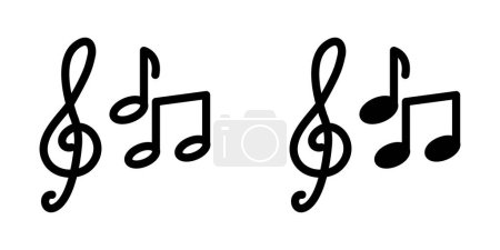 Illustration Vector graphic of music icon template